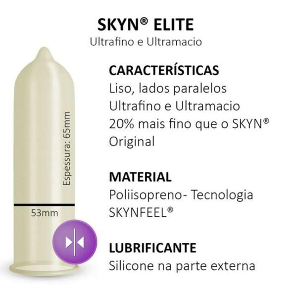 Imagem de Blowtex Skyn Elite sem Látex Extra Fino 10 Pct com 6 Unidades Total 60 Preservativos