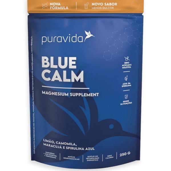 Imagem de Blue Calm Magnésio Inositol Triptofano Taurina 250g Puravida - Pura Vida