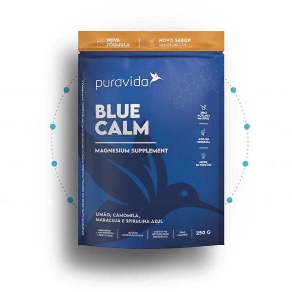 Imagem de Blue Calm Magnésio Inositol Triptofano Taurina 250g Puravida - Pura Vida