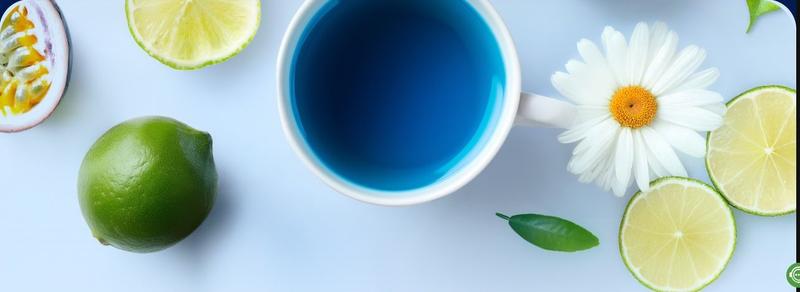 Imagem de Blue Calm Sabor de Limão,Camomila,Maracujá e Spirulina Azul de 250g Pura Vida