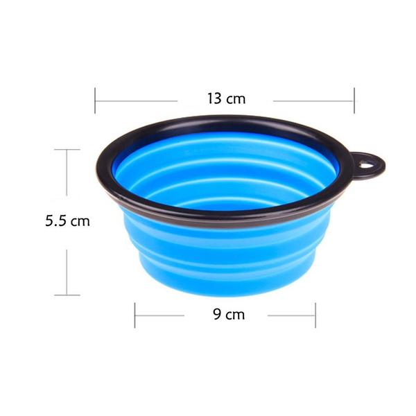 Blue Colors Pet Bowl Collapsible Silicone Dog Cat Food Water Travel Feeder Bowl Alimentação de cães - HTTN Imagem de Blue Colors Pet Bowl Collapsible Silicone Dog Cat Food Water Travel Feeder Bowl Alimentação de cães