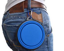 Blue Colors Pet Bowl Collapsible Silicone Dog Cat Food Water Travel Feeder Bowl Alimentação de cães - HTTN Imagem de Blue Colors Pet Bowl Collapsible Silicone Dog Cat Food Water Travel Feeder Bowl Alimentação de cães