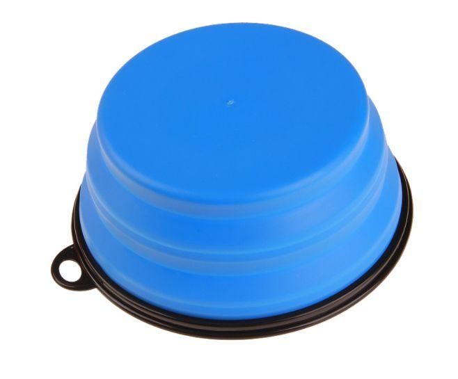 Blue Colors Pet Bowl Collapsible Silicone Dog Cat Food Water Travel Feeder Bowl Alimentação de cães - HTTN Imagem de Blue Colors Pet Bowl Collapsible Silicone Dog Cat Food Water Travel Feeder Bowl Alimentação de cães