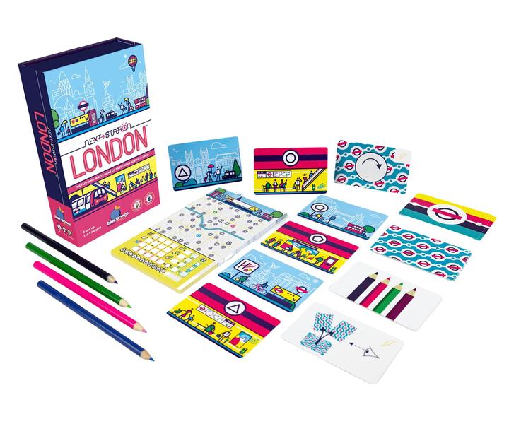 Imagem de Blue Orange Games Next Station London Board Game - Jogo de Flip and Write de Estratégia para Família ou Adulto para 1 a 4 Jogadores. Recomendado para Idades a partir dos 8 anos.