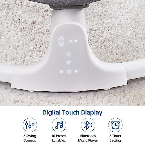 Imagem de Bluetooth Baby Swing para bebês, bebês compactos e portáteis