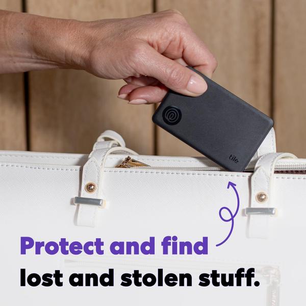 Imagem de Bluetooth Tracker Tile da Life360 Slim (2024), pacote com 2 unidades, preto