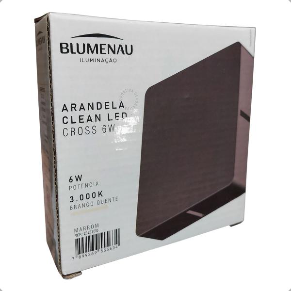 Imagem de Blumenau Arandela Clean LED Cross 6w 3000k Marrom Bivolt 4 Fachos