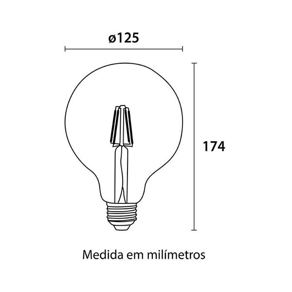 Imagem de Blumenau lamp globo gde led e27 4w g125x176m biv - lum blumenau