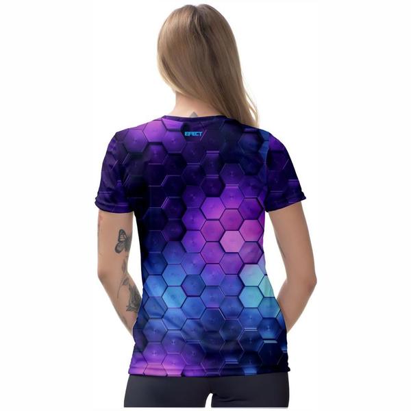 Imagem de Blusa Academia Feminina Fitness Camiseta Treino Camisa Caminhada Proteção Uv50