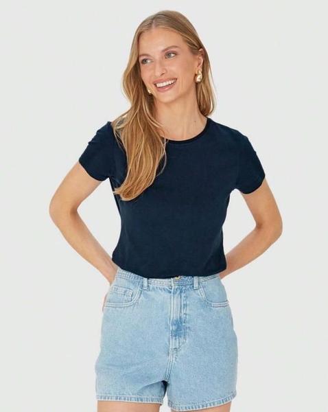 Imagem de Blusa Básica Feminina Baby Look Em Algodão Malwee