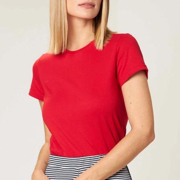 Blusa Basica Malwee Baby Look Em Algodao Feminina Adulto 1000004499 Branco - MALWEE BASICO Imagem de Blusa Basica Malwee Baby Look Em Algodao Feminina Adulto 1000004499 Branco