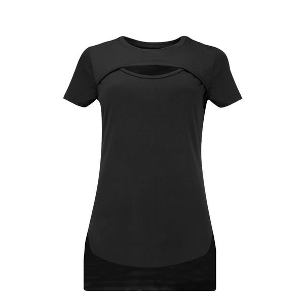 Imagem de Blusa Camiseta Feminina Longa Sobre Leg Academia Dry Fit Plus Fresquinha