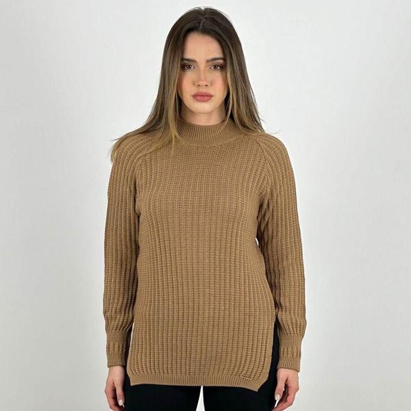 Imagem de Blusa Carmene Tricot Longa Gola Alta Feminina