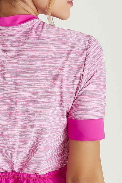 Blusa Ciclista Rosa Bolsos Proteção UV50 Epulari Imagem de Blusa Ciclista Rosa Bolsos Proteção UV50 Epulari