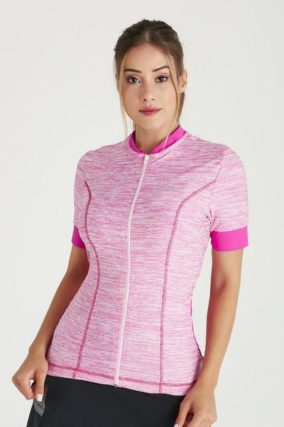 Blusa Ciclista Rosa Bolsos Proteção UV50 Epulari Imagem de Blusa Ciclista Rosa Bolsos Proteção UV50 Epulari