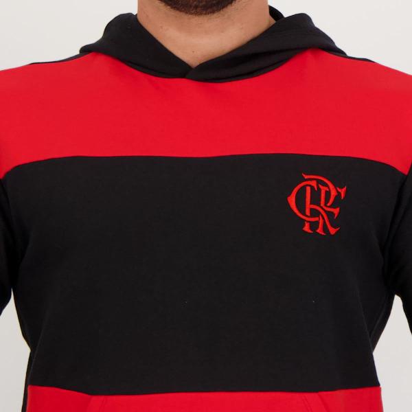 Imagem de Blusa com Capuz Flamengo Reder Preta e Vermelha