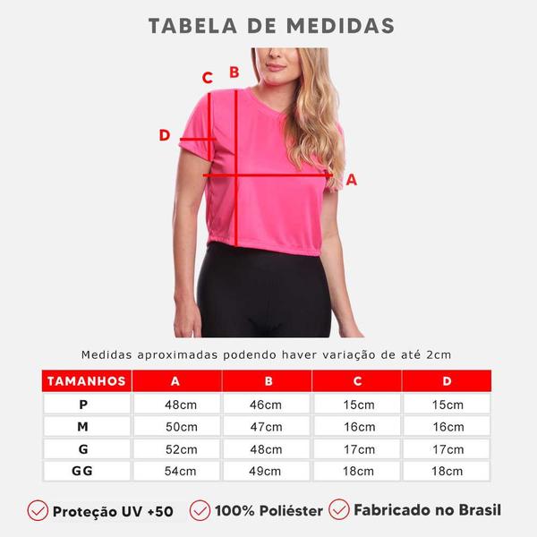 Imagem de Blusa Cropped Feminina Dry Academia Treino Camiseta Camisa Esportiva Esporte