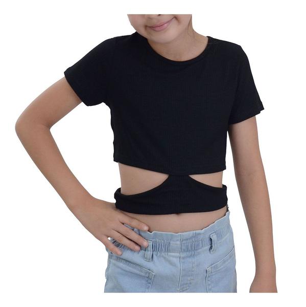 Imagem de Blusa Cropped Infanto Juvenil Malwee Preta - 100010