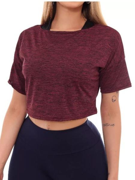 Imagem de Blusa Cropped Manga Curta Dry Fit