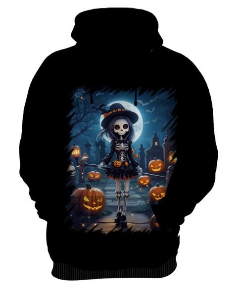 Imagem de Blusa de Frio Bruxa Caveira Halloween 11