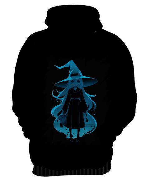 Imagem de Blusa de Frio Bruxa Halloween Azul Festa 7