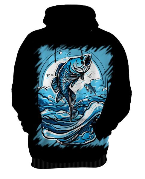 Imagem de Blusa de Frio Pesca Esportiva Peixes Azul Paz 11