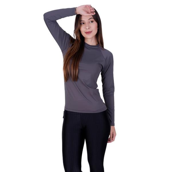 Imagem de Blusa Fitness Térmica Segunda Pele Camisa Proteção Solar UV 50+ - BLUSA UV FEMININA