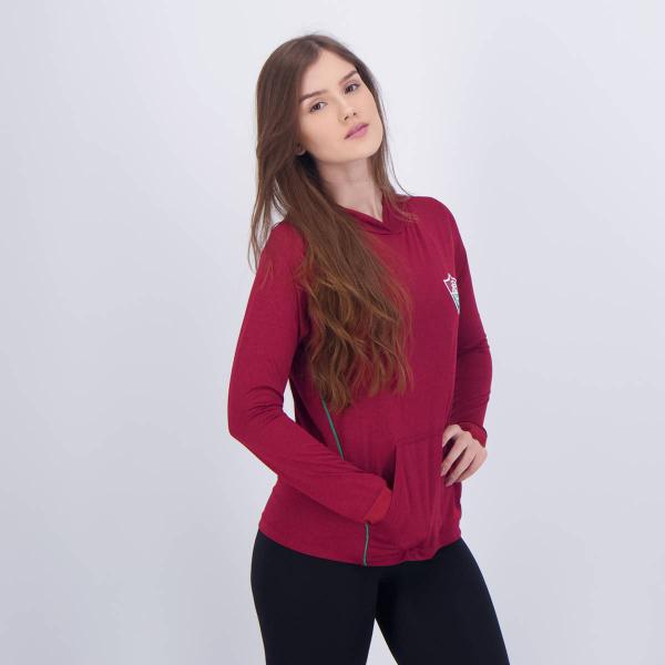 Imagem de Blusa Fluminense Rain Feminina Vermelho Escuro