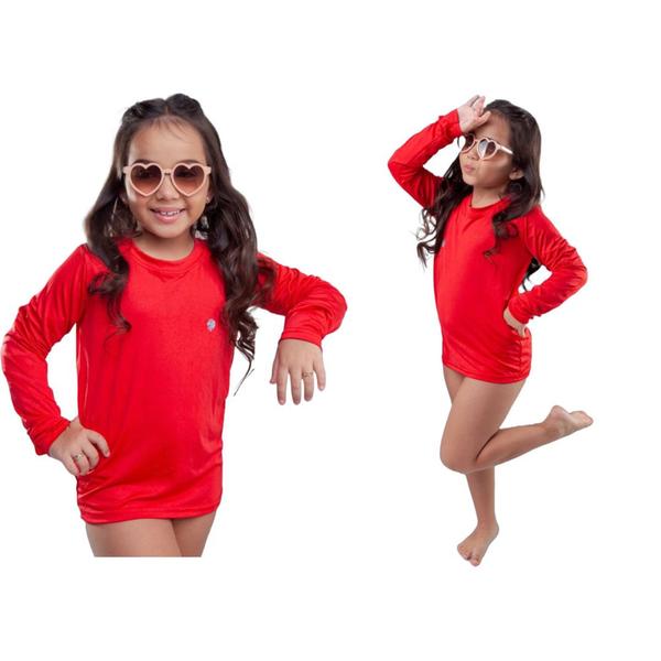 Imagem de Blusa Infantil Uv Térmica Menina Proteção Solar Segunda Pele