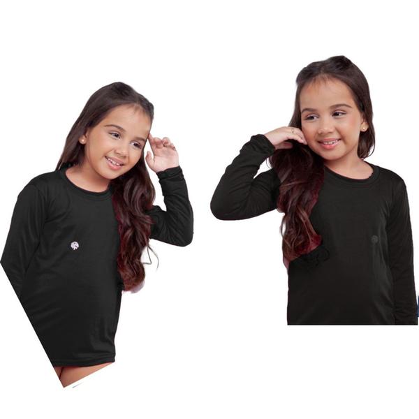 Imagem de Blusa Infantil Uv Térmica Menina Proteção Solar Segunda Pele