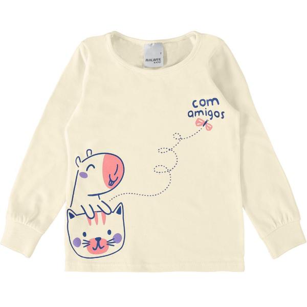 Imagem de Blusa Manga Longa Infantil Malwee Menina Um Clik com Amigos