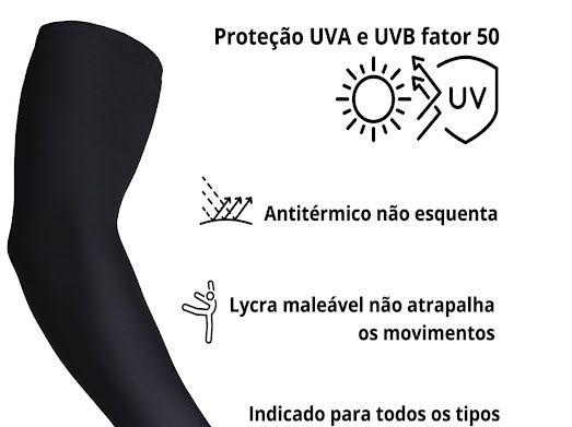 Imagem de Blusa Manga Manguito Protetor Solar Equipamento Moto Praia Esportes Academia Socorrista Salva Vidas