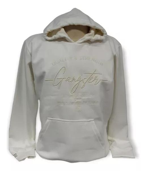 Blusa Moletom Masculina Fechado Gangster Canguru Com Capuz