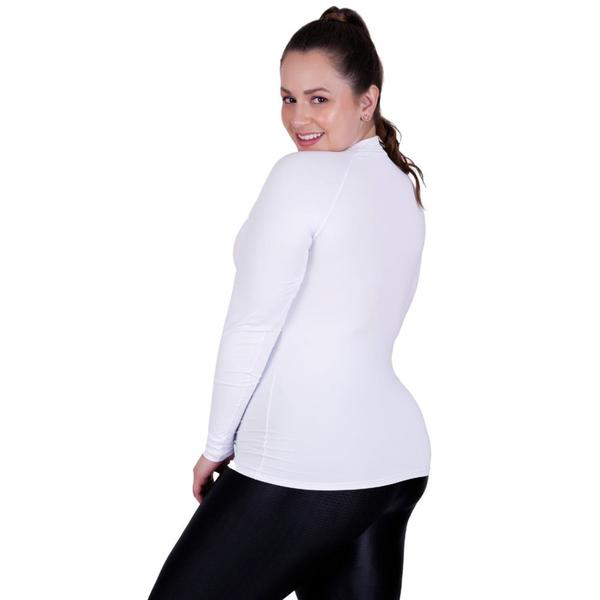 Imagem de Blusa Plus Size Térmica Segunda Pele Blusa Proteção Solar UV 50+ Academia Feminina