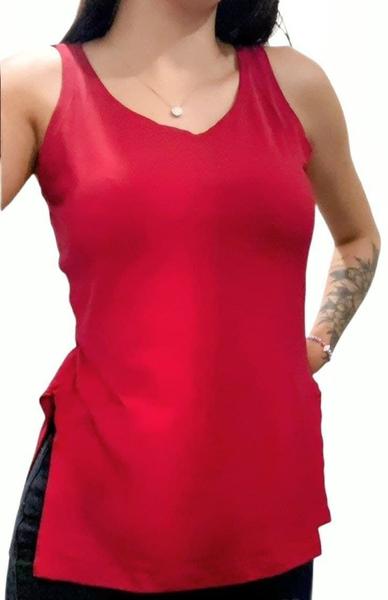 Imagem de Blusa Regata Feminina Academia Fitness Cobre Bumbum Premium GG - REGATA TAPA BUMBUM - VERMELHO