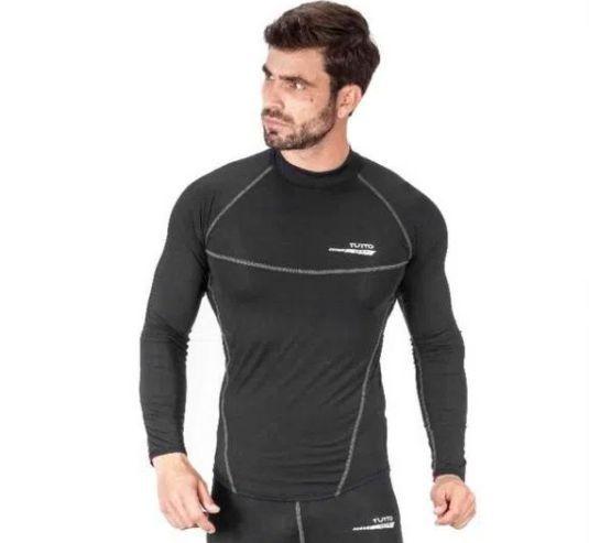 Imagem de Blusa Segunda Pele Masculina Tutto Preta Cinza