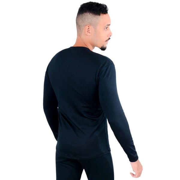 Imagem de Blusa Segunda Pele Térmica Masculina Inverno Extremo Neve Viagem Moto Esportes Lazer Preto G/42