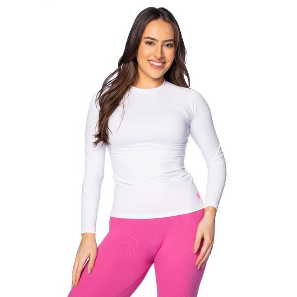 Imagem de Blusa Térmica Feminina Estilo do Corpo Branco