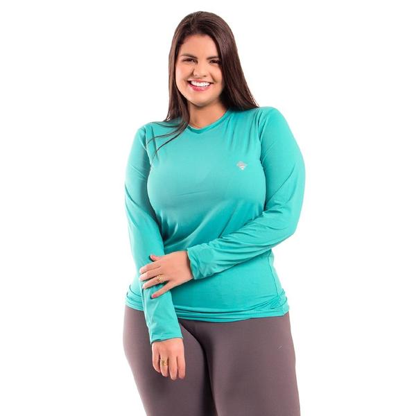 Imagem de Blusa Térmica Feminina Plus Size De Proteção Solar UV 50