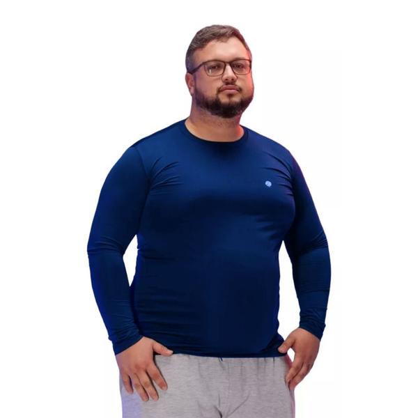 Blusa Térmica Masculina Plus Size Uv50+ Segunda Pele Proteção Solar - DMR ONLINE Imagem de Blusa Térmica Masculina Plus Size Uv50+ Segunda Pele Proteção Solar