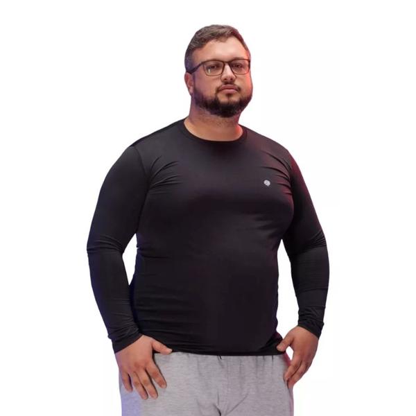 Blusa Térmica Masculina Plus Size Uv50+ Segunda Pele Proteção Solar - DMR ONLINE Imagem de Blusa Térmica Masculina Plus Size Uv50+ Segunda Pele Proteção Solar