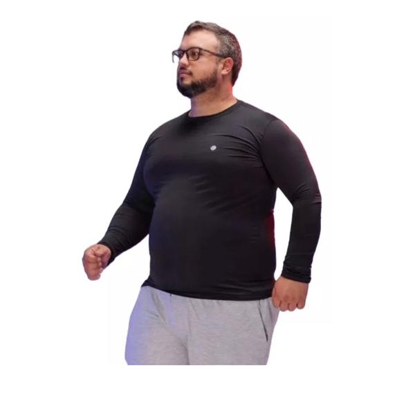 Blusa Térmica Masculina Plus Size Uv50+ Segunda Pele Proteção Solar - DMR ONLINE Imagem de Blusa Térmica Masculina Plus Size Uv50+ Segunda Pele Proteção Solar