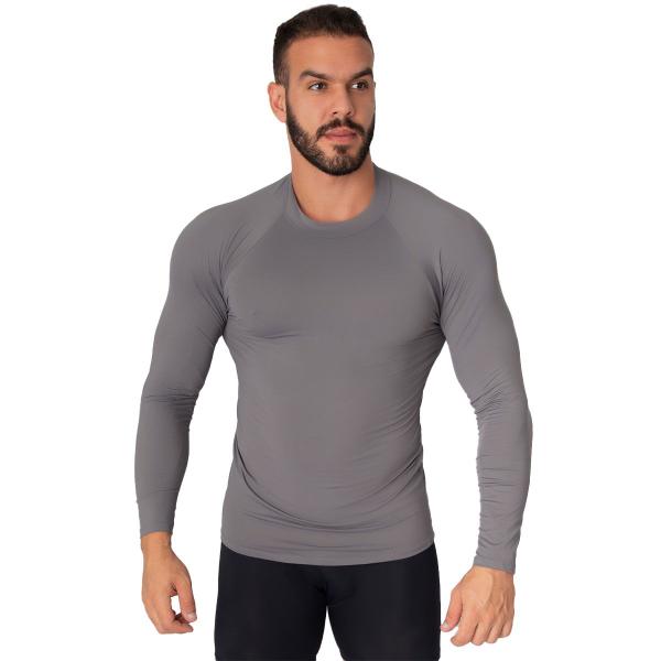 Imagem de Blusa Térmica Poliamida Proteção Solar UV Masculina Segunda Pele