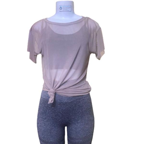 Imagem de Blusa Tule Academia  Fitness Feminina tela Transparente Camiseta