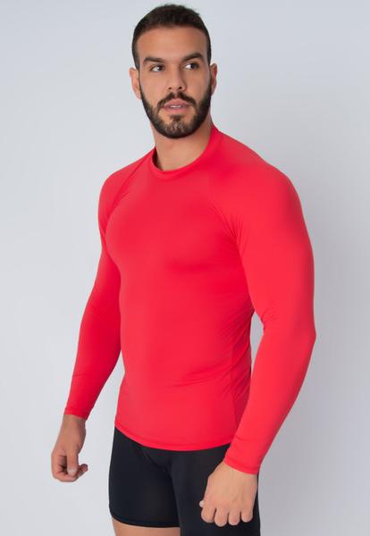 Imagem de Blusa Vekyo Térmica Masculina Manga Longa Compressão Proteção UV Segunda Pele