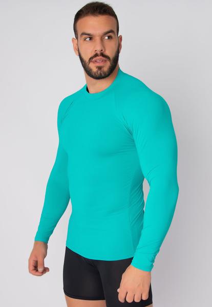 Imagem de Blusa Vekyo Térmica Masculina Manga Longa Compressão Proteção UV Segunda Pele