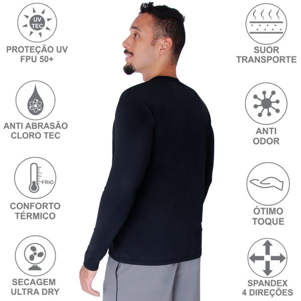 Imagem de Blusa Verão Proteção Solar Uv 50+ Masculina Praia Piscina Lazer Esportes 