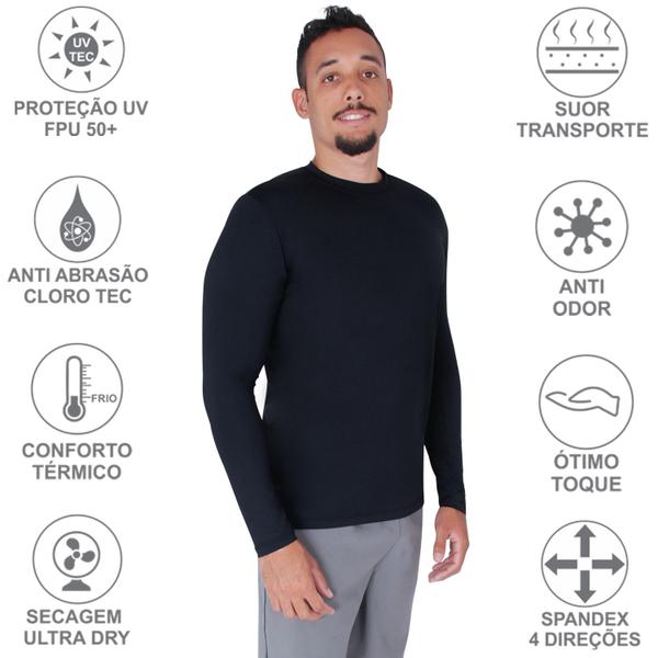 Imagem de Blusa Verão Proteção Solar Uv 50+ Masculina Praia Piscina Lazer Esportes 