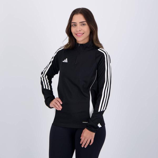 Imagem de Blusão Adidas Tiro 24 Feminino Preto e Branco