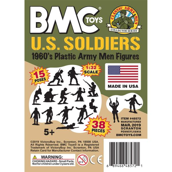 Imagem de BMC Marx Plastic Army Men US Soldiers - Green vs Tan 38pc WW2 Figures - Made in USA